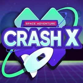 Crash X slot logo by Turbo Games at Morospin Casino