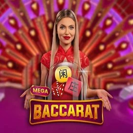 Mega Baccarat slot logo by Pragmatic Play at Morospin Casino