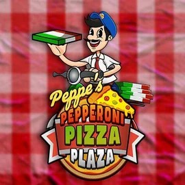 Peppe’s Pepperoni Pizza Plaza slot logo by Pragmatic Play at Morospin Casino