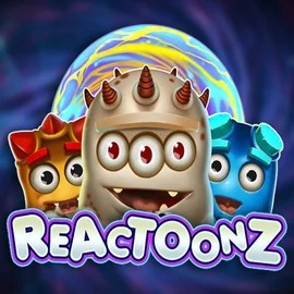 Reactoonz slot logo by Play'n GO at Morospin Casino