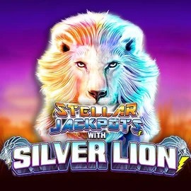 Official Jackpots logo: Stellar Jackpots with Silver Lion by Lightning Box Game at Morospin Casino