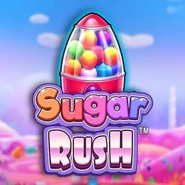 Sugar Rush slot logo by Pragmatic Play at Morospin Casino