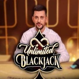 Unlimited Blackjack online game logo by Ezugi on morospin.eu.com